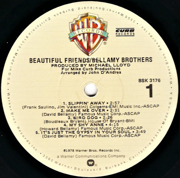 Bellamy Brothers : Beautiful Friends (LP, Album, Win)