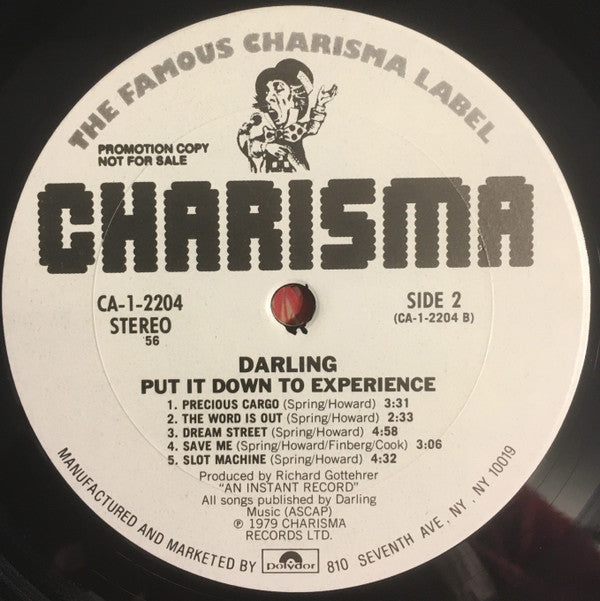 Darling (5) : Put It Down To Experience (LP, Album, Promo)