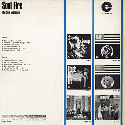 The Soul Explosion : Soul Fire (LP, Album)