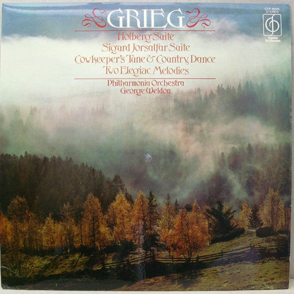 Edvard Grieg, Philharmonia Orchestra, George Weldon : Holberg Suite Etc. (LP, Album, RE)