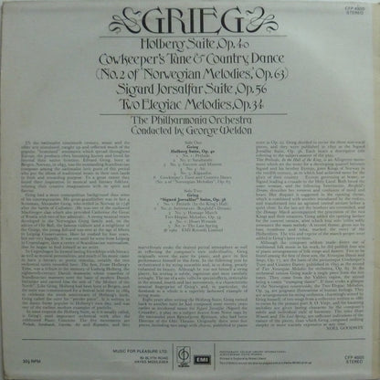 Edvard Grieg, Philharmonia Orchestra, George Weldon : Holberg Suite Etc. (LP, Album, RE)