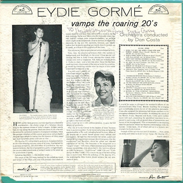 Eydie Gormé : Vamps The Roaring 20's (LP, Album, Mono)