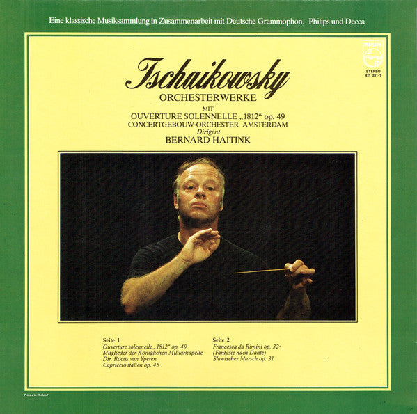 Pyotr Ilyich Tchaikovsky / Concertgebouworkest / Bernard Haitink : Orchesterwerke (LP)