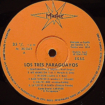 Los 3 Paraguayos : Los Tres Paraguayos (LP, Album)