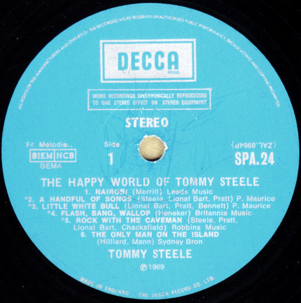 Tommy Steele : The Happy World Of Tommy Steele (LP, Comp)