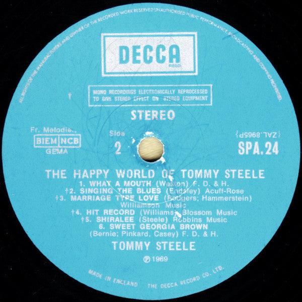 Tommy Steele : The Happy World Of Tommy Steele (LP, Comp)