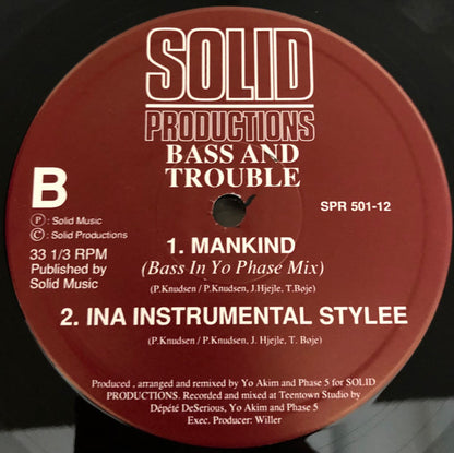 Bass And Trouble : Mankind (12")