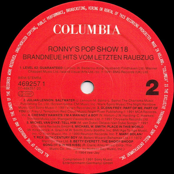 Various : Ronny's Pop Show 18 - Brandneue Hits Vom Letzten Raubzug (2xVinyl, Comp)