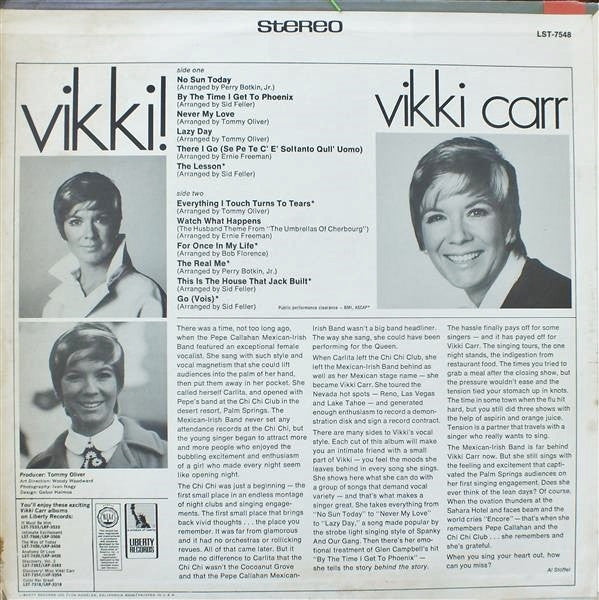 Vikki Carr : Vikki! (LP, Album)