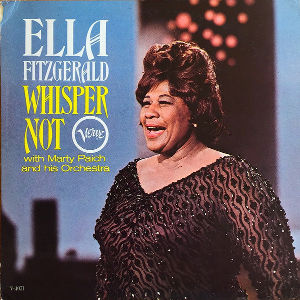 Ella Fitzgerald With Marty Paich Orchestra : Whisper Not (LP, Album, Mono)