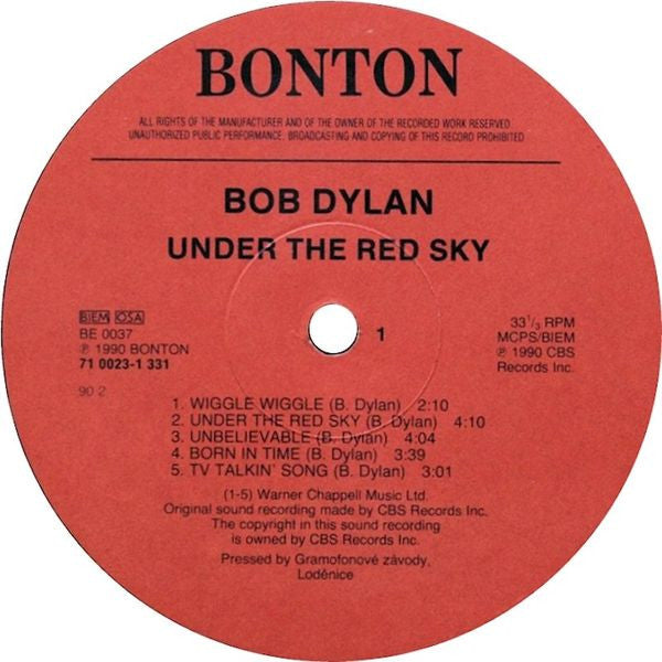 Bob Dylan : Under The Red Sky (LP, Album)