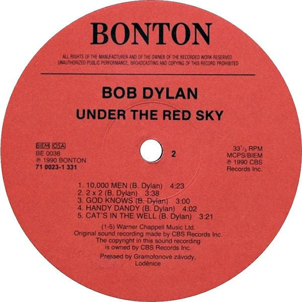 Bob Dylan : Under The Red Sky (LP, Album)