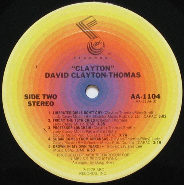 David Clayton-Thomas : Clayton (LP, Album)