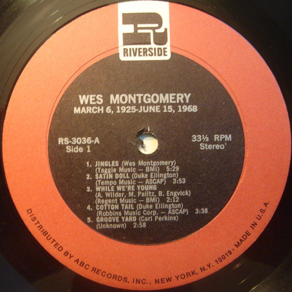 Wes Montgomery : March 6, 1925-June 15, 1968 (LP, Comp, RM, Gat)