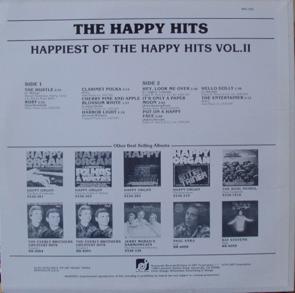 Happy Organ, Happy Harmonica, The Happy Accordion, Happy Piano : The Happiest Of The Happy Hits (Volume II) (LP, Album)