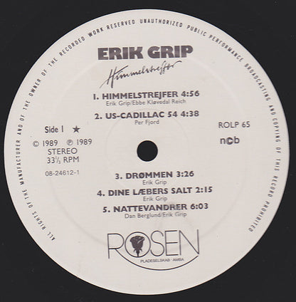 Erik Grip : Himmelstrejfer (LP, Album)