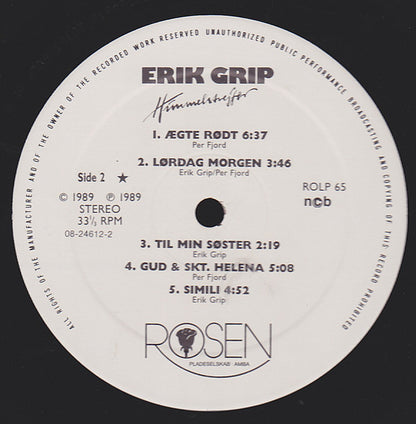 Erik Grip : Himmelstrejfer (LP, Album)