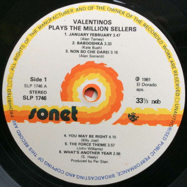 Los Valentinos : Plays The Million $ellers (LP)