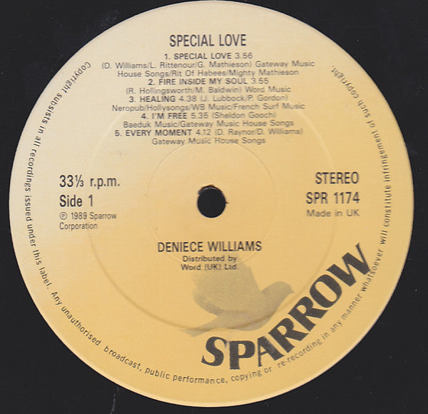 Deniece Williams : Special Love (LP, Album)