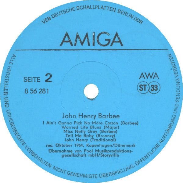 John Henry Barbee : John Henry Barbee (LP, RE)