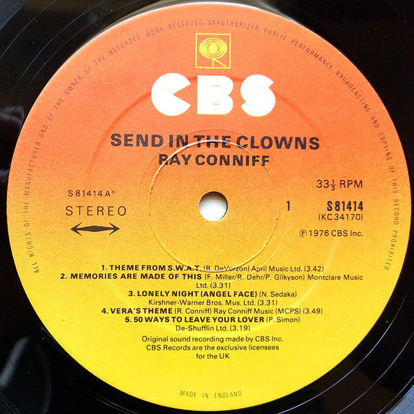 Ray Conniff : Send In The Clowns (LP)