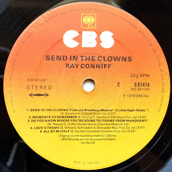 Ray Conniff : Send In The Clowns (LP)