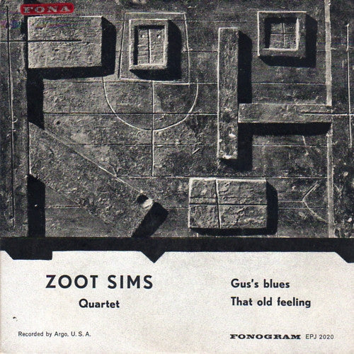 Zoot Sims Quartet : Gus's Blues (7", EP)