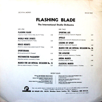 The International Studio Orchestra : Flashing Blade (LP)