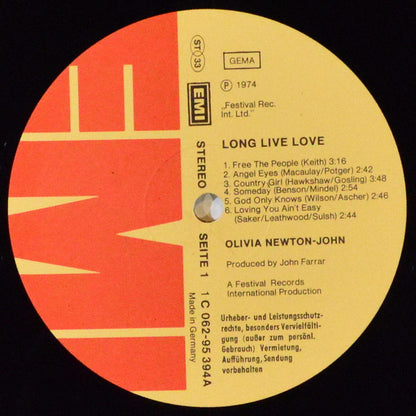 Olivia Newton-John : Long Live Love (LP, Album)