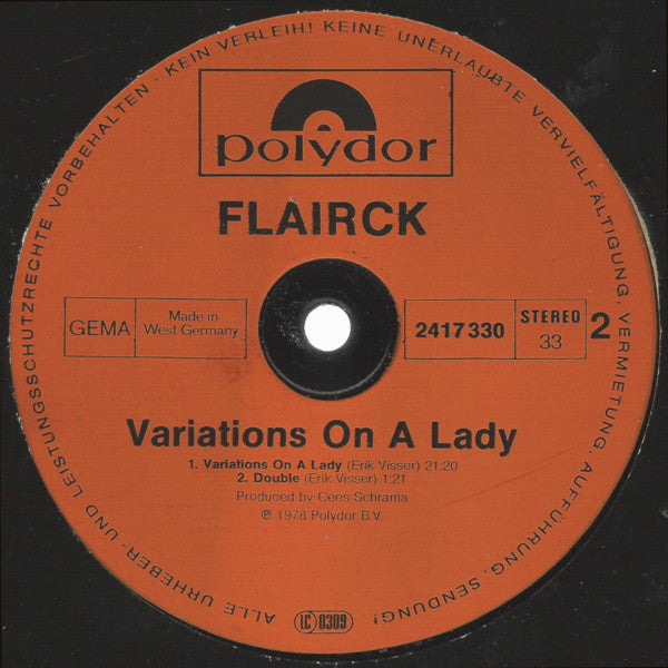 Flairck : Variations On A Lady (LP, Album)