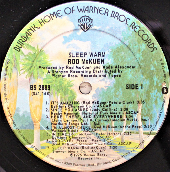 Rod McKuen : Sleep Warm (LP, Album)