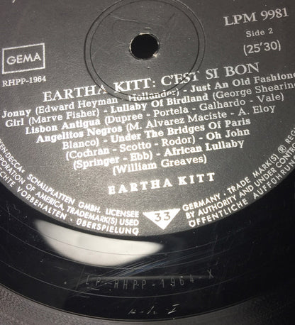 Eartha Kitt : C'Est Si Bon - Die Großen Erfolge (LP, Comp, Mono)