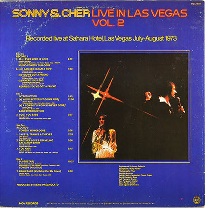 Sonny & Cher : Live In Las Vegas Vol.2 (2xLP, Album)