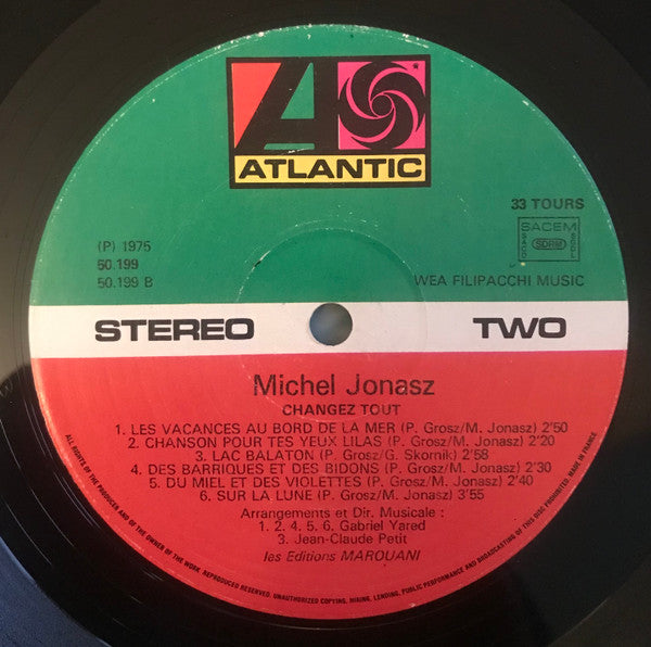 Michel Jonasz : Changez Tout (LP, Album)