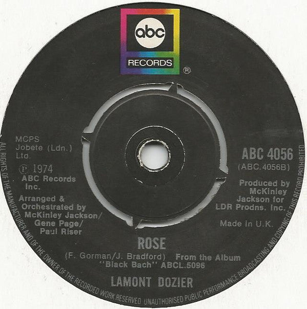 Lamont Dozier : All Cried Out (7", Single)