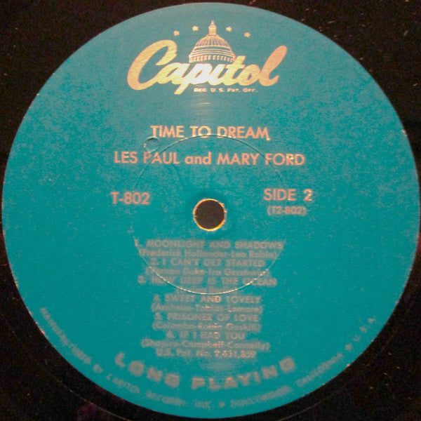 Les Paul & Mary Ford : Time To Dream (LP, Album, Mono, Scr)