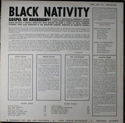 Marion Williams & The Stars Of Faith, Princess Stewart, Alex Bradford & The Bradford Singers : Black Nativity, Gospel On Broadway! (LP, Album, Mono)