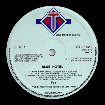 Fox (3) : Blue Hotel (LP, Album)