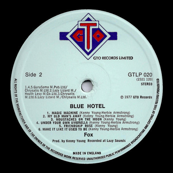 Fox (3) : Blue Hotel (LP, Album)