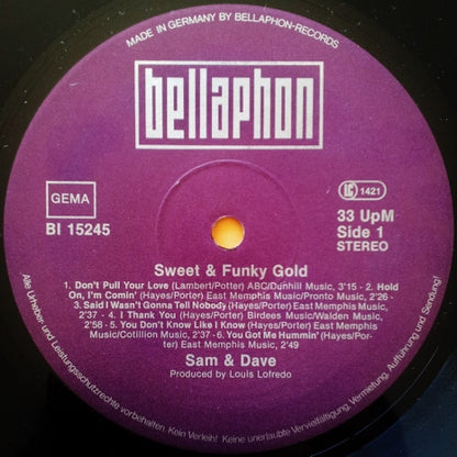 Sam & Dave : Sweet & Funky Gold (LP, Comp)