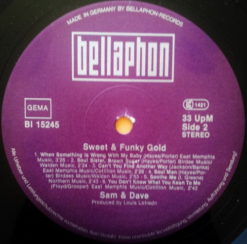 Sam & Dave : Sweet & Funky Gold (LP, Comp)