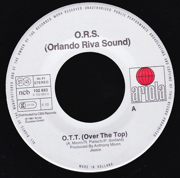 O.R.S. (Orlando Riva Sound) : O.T.T. (Over The Top) (7", Single)