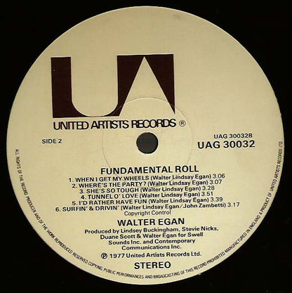 Walter Egan : Fundamental Roll (LP, Album)