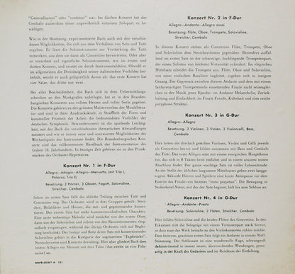 Johann Sebastian Bach – The Boyd Neel Chamber Orchestra , Leitung: Boyd Neel : Brandenburgische Konzerte (Gesamt-Ausgabe) (2xLP, Mono)