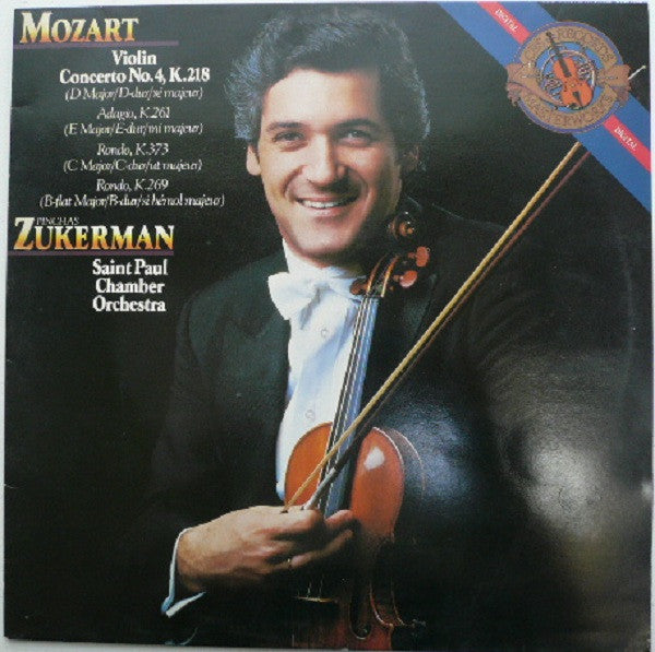 Wolfgang Amadeus Mozart, Pinchas Zukerman, The Saint Paul Chamber Orchestra : Violin Concerto No. 4, K.218 (LP)