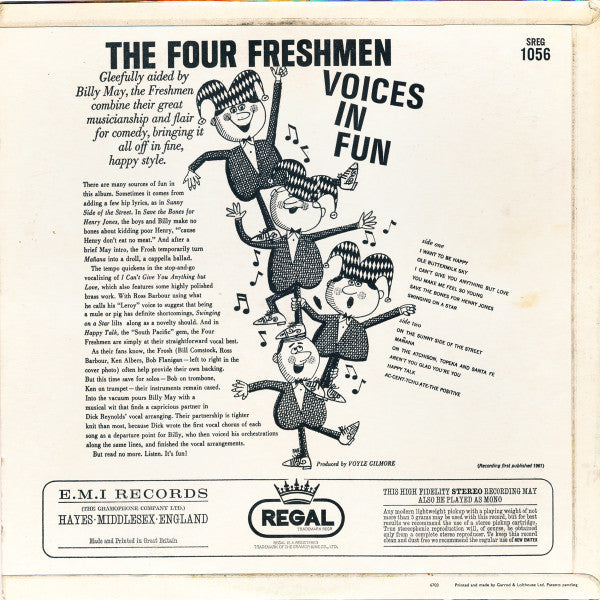 The Four Freshmen With Billy May : Voices In Fun (LP, Album)