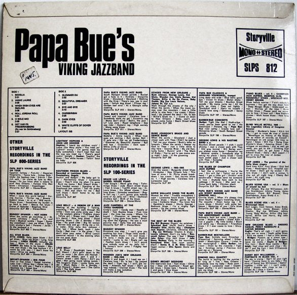 Papa Bue's Viking Jazz Band : Papa Bue's Viking Jazzband (LP, Album, RE)