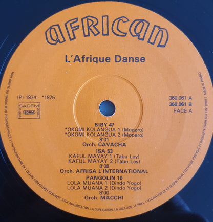 Various : L'Afrique Danse (LP, Comp, RP)