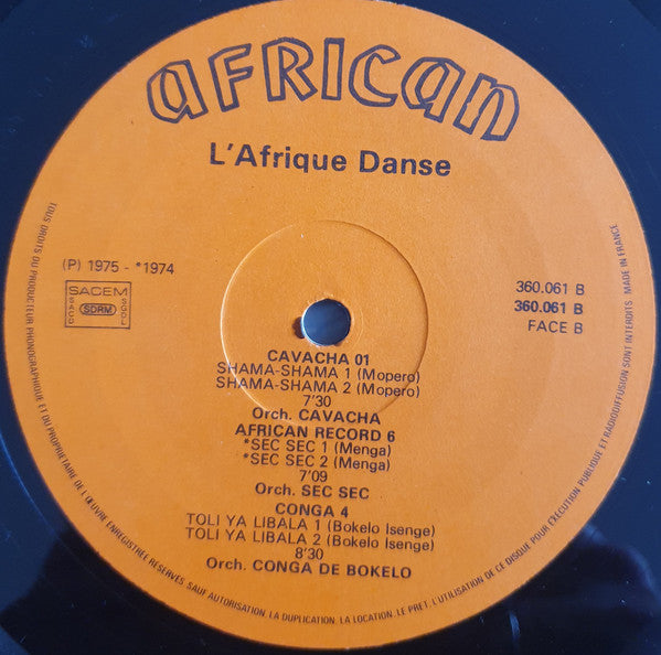 Various : L'Afrique Danse (LP, Comp, RP)