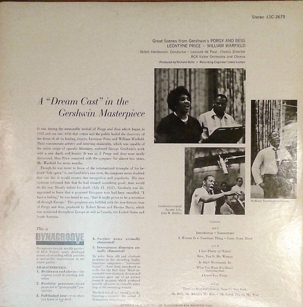 George Gershwin / Leontyne Price, William Warfield : Great Scenes From Porgy And Bess (LP, Album, Gat)